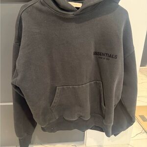 Essentials Men's Charcoal Hoodie Sweater